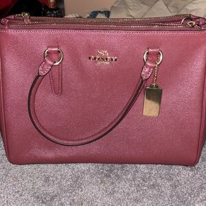 Coach Burgundy Leather Satchel